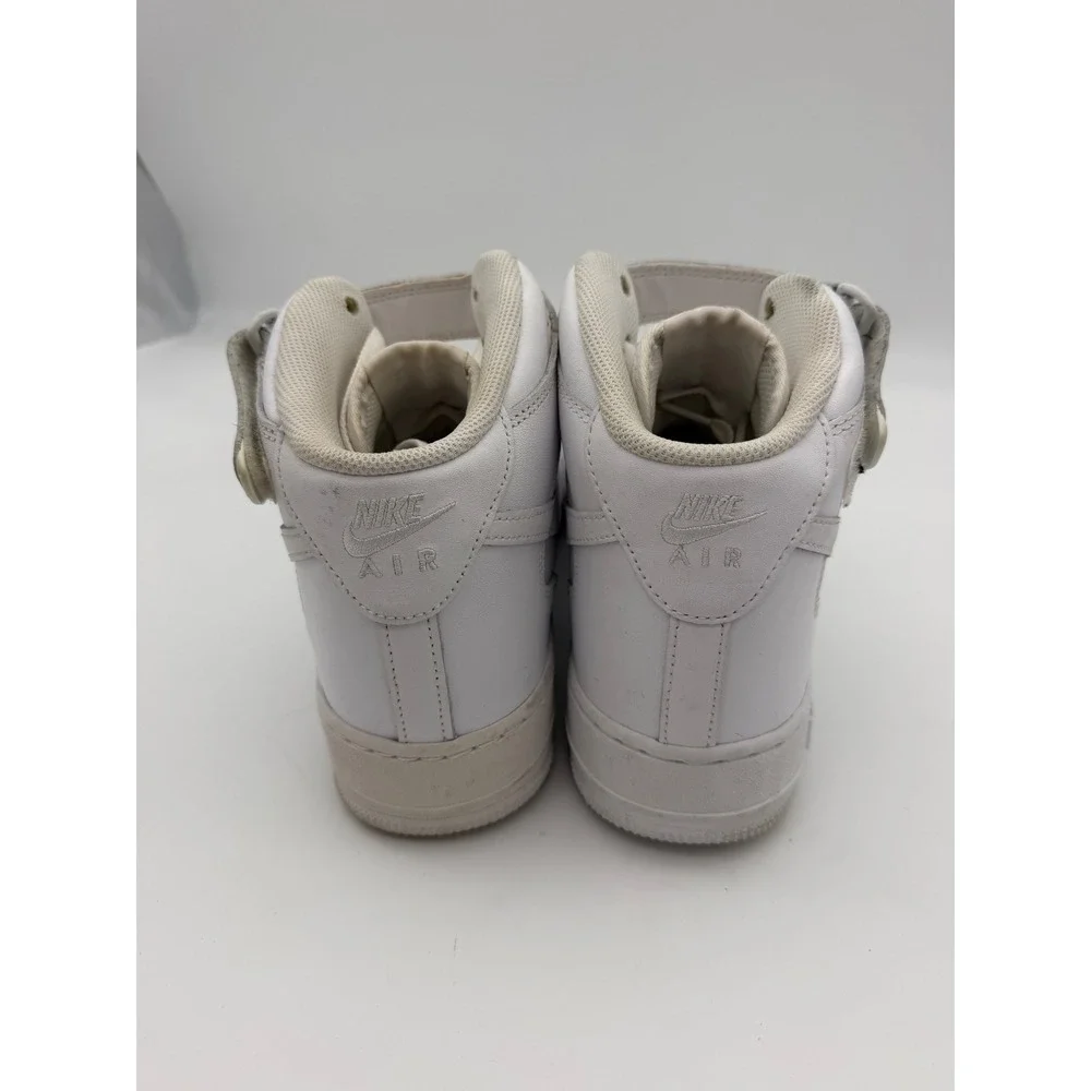 Nike Air Force 1 Mid 07 White Leather Sneakers 315123-111 Mens Size 12